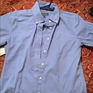 American Airlines Light blue button up shirt